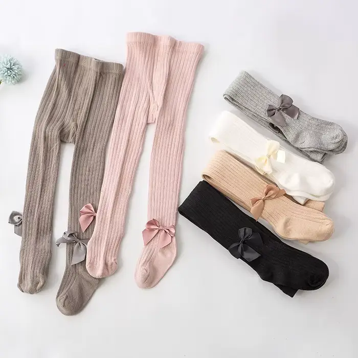 Filles princesse mignon nœud papillon collants bébé enfants hiver coton plus chaud Kawaii
