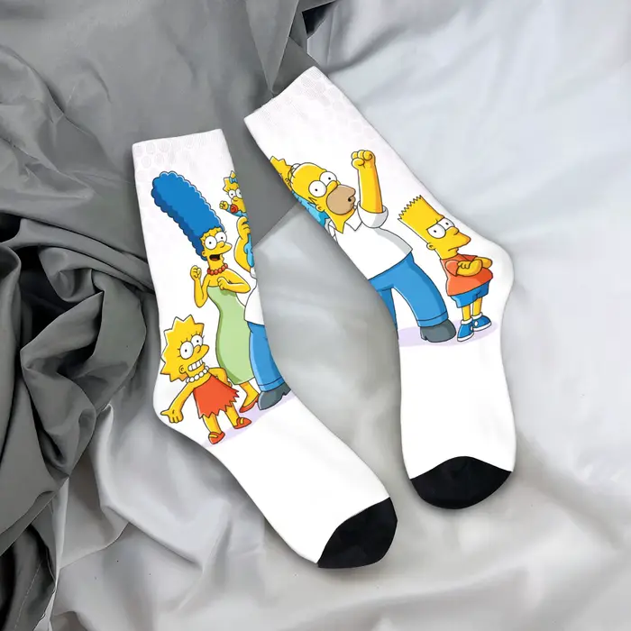 Chaussettes The S-Simpsons, bas antidérapants pour hommes, chaussettes d'escalade chaudes et douces,
