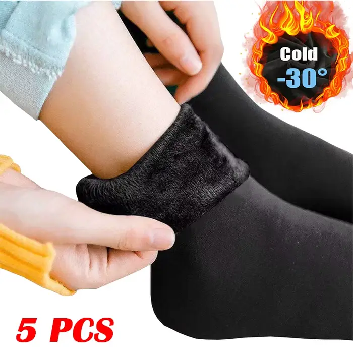 Chaussettes chaudes en velours pour femme