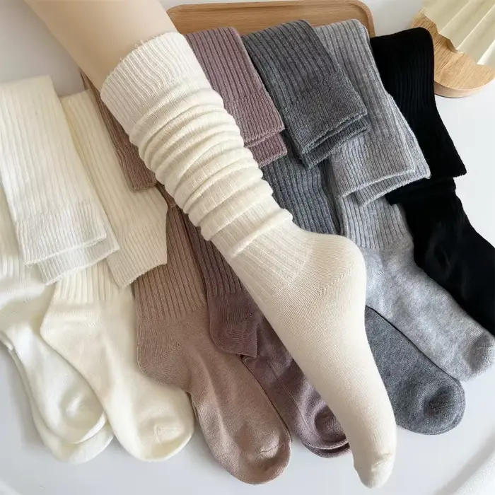 Chaussettes longues pour femme en cachemire