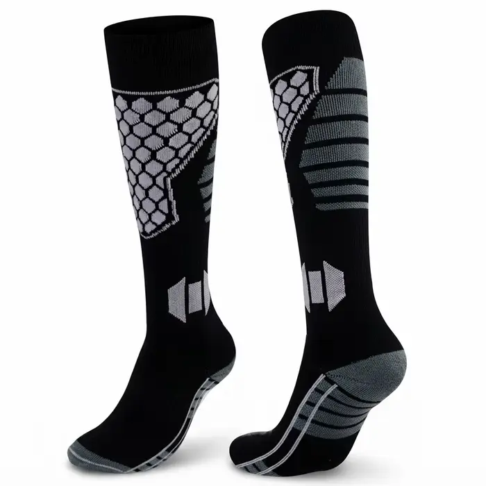 Nouvelles chaussettes de ski épaisses, respirantes, antidérapantes, hautes jusqu'au genou, thermique