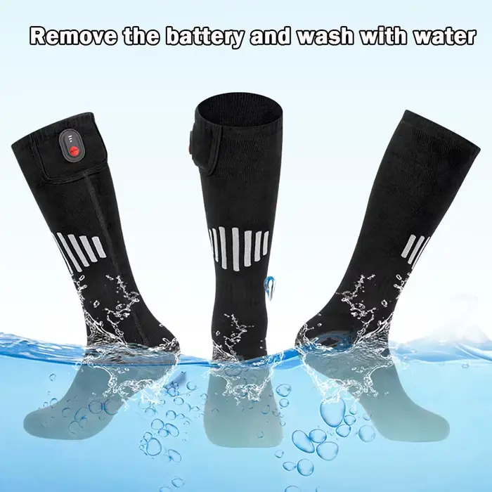 Chaussettes chauffantes d'hiver avec boîte à piles