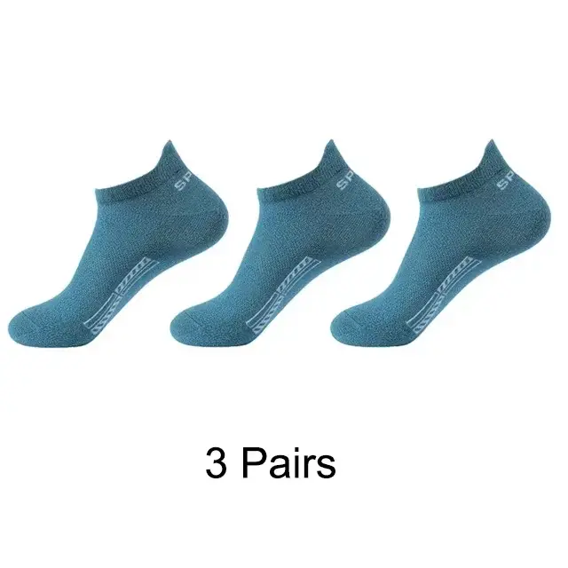 3 paires de chaussettes en coton biologique pour hommes, chaussettes de sport en maille respirante, 