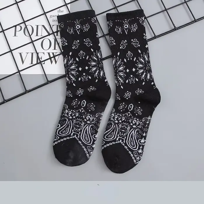 Chaussettes montantes en coton pour hommes et femmes, chaussettes Hip Hop Long Tube, Tide Mountain S
