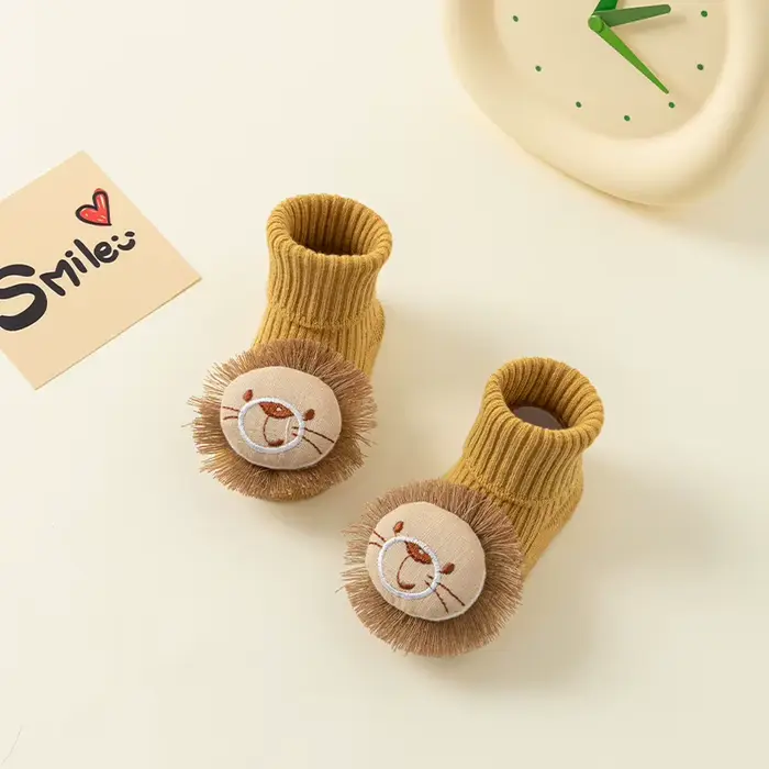 Chaussettes de sol pour bébé de 0 à 3 ans, chaussures d'intérieur antidérapantes, souples et mignonn