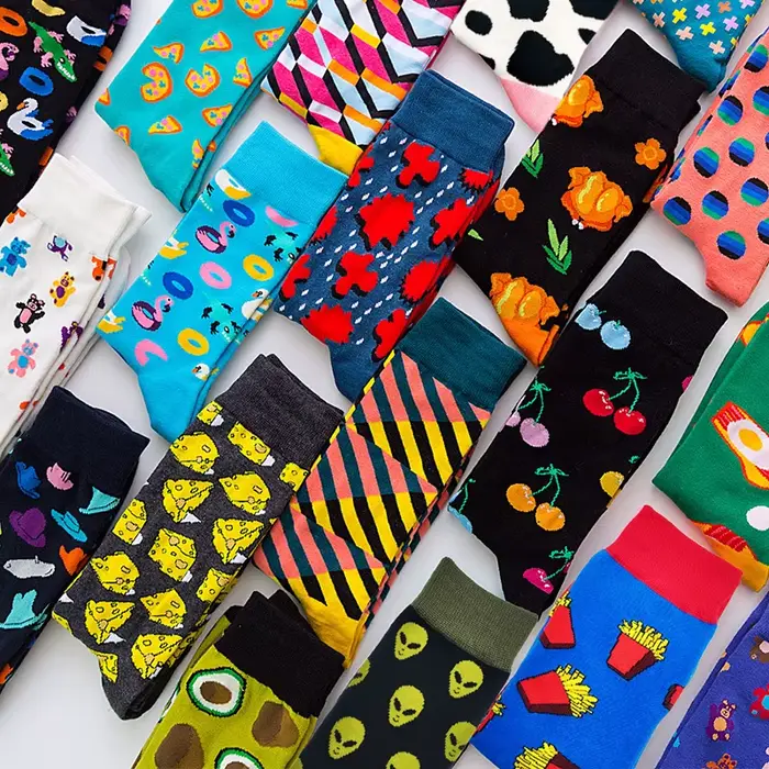 Tendance offre spéciale hommes chaussettes décontracté Gentleman drôle haute qualité couleur Puzzle heureux