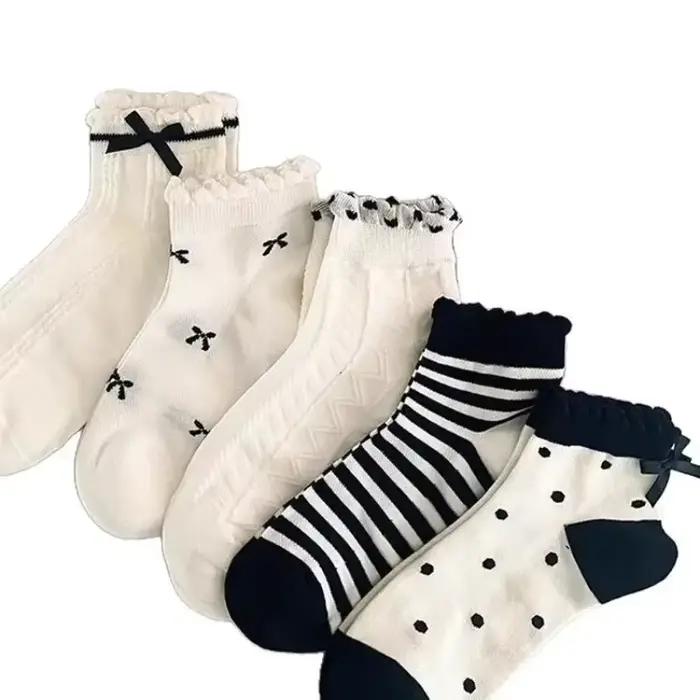 5 paires de chaussettes courtes pour femmes