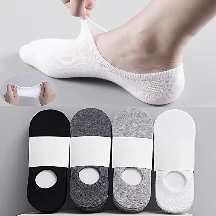 5 paire/lot mode heureux hommes bateau chaussettes été automne antidérapant Silicone Invisible coton chaussettes mâle cheville chaussette pantoufles Meia