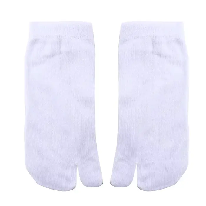 Chaussettes Tabi en coton pour Couple, solides, confortables, respirantes, à deux orteils, pour femm