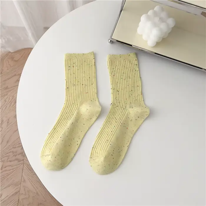 Chaussettes longues respirantes pour femmes, chaussettes décontractées colorées pour femmes, mode ja