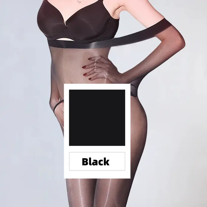Collants élégants pour femmes, conception d'entrejambe sans couture, bonneterie extensible, huile de