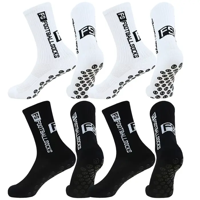 1/4/8/12 paires de chaussettes antidérapantes à fond éponge pour hommes et femmes, chaussettes de sport, chaussettes de tennis