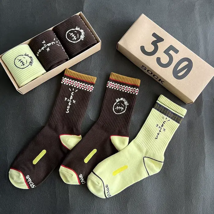 Cantum Jack-Chaussettes en coton pour hommes, Chaussettes de sport, Hip Hop, Basketball, Skateboard,