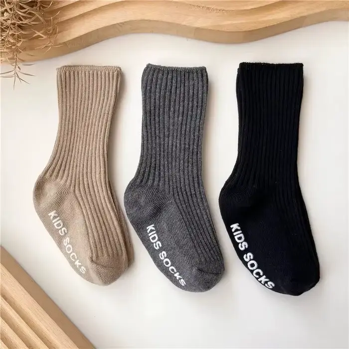 Chaussettes en coton à rayures pour bébés garçons et filles, 3 paires/lot, chaussettes souples pour 