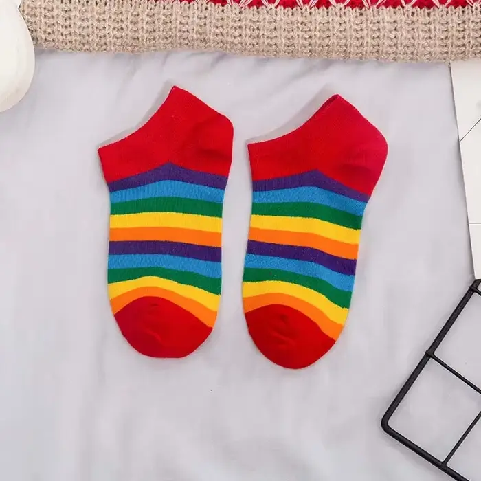 Chaussettes en coton Harajuku pour filles, chaussettes mignonnes, cheville allongée, dames, drôle, K