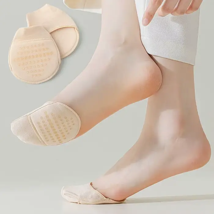 Chaussette pantoufles chaussettes avant-pied en silicone chaussettes élastiques invisibles demi-pied