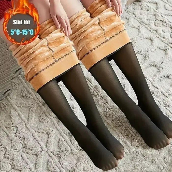 Bas thermiques femme collants polaires Sexy hiver