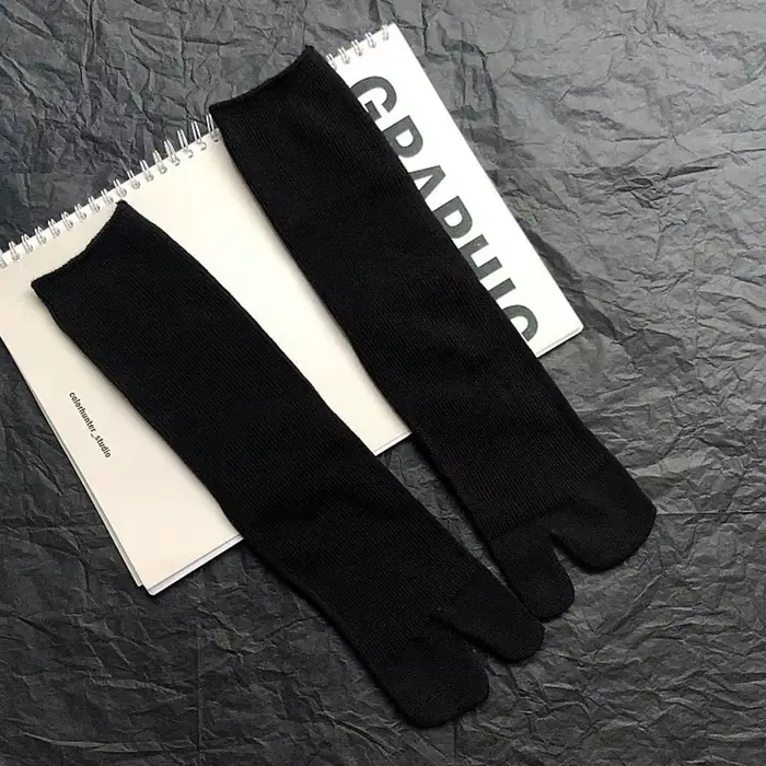 Chaussettes en coton fendu pour hommes et femmes, respirantes, simples, confortables, japonaises, Ha