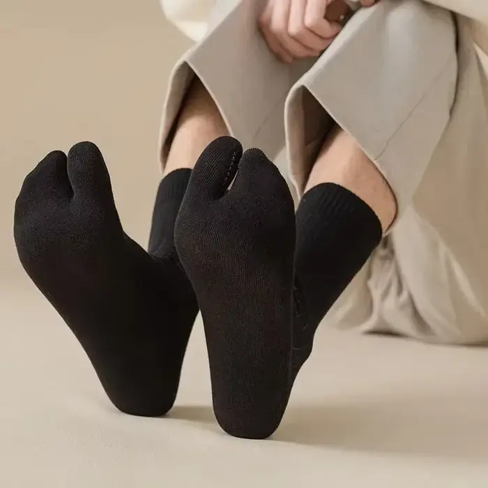 Chaussettes à bout de Style japonais pour hommes et femmes, chaussettes d'été en Fiber à deux doigts
