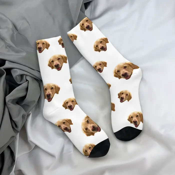 Chaussettes avatar personnalisées pour hommes et femmes, chaussettes photo personnalisées, chaussett