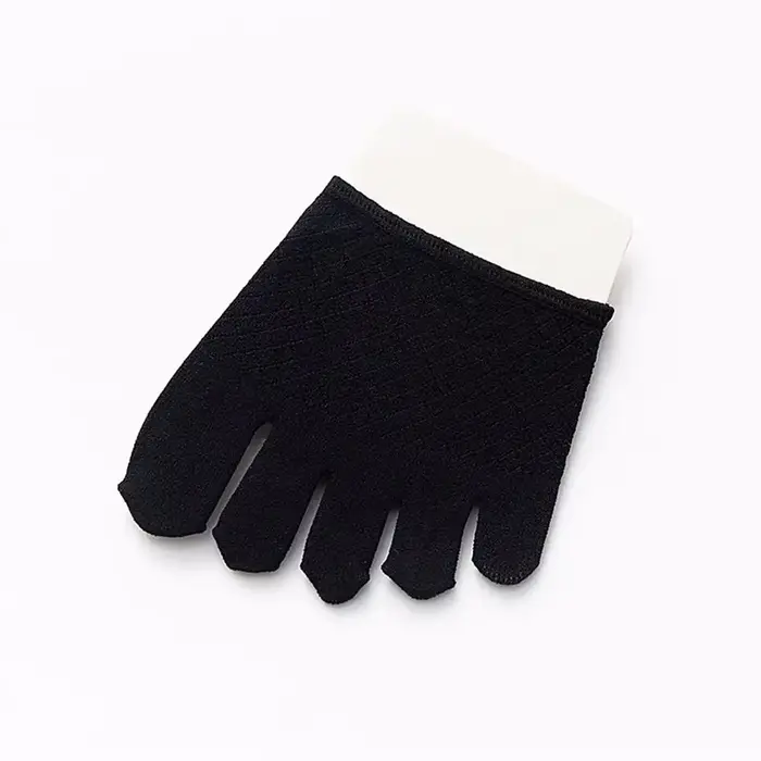 Chaussettes d'été invisibles en coton pour femmes, demi-l'hypothèse, 5 doigts, talon haut fin, pied 