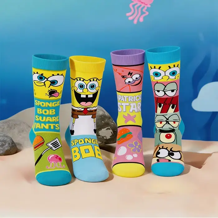Nouvelles Chaussettes Fantaisie Amusantes en Coton Respirant pour Hommes et Femmes