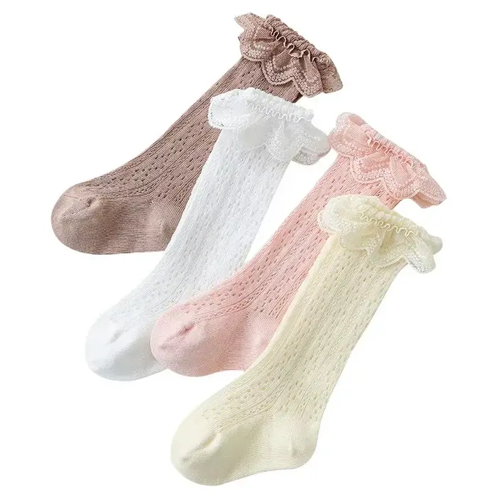 Chaussettes Hautes en Dentelle pour Bébé