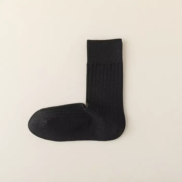 Chaussettes décontractées en coton solide avec logo personnalisé Miosam, antibactériennes, désodoris