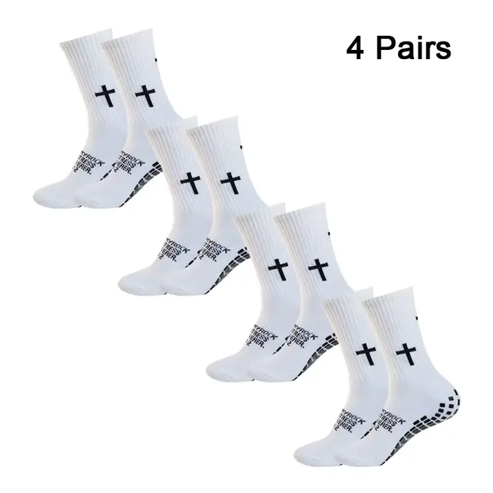4 paires de chaussettes de Football antidérapantes pour hommes et femmes, respirantes, pour Football