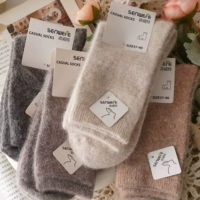 Chaussettes chaudes en mélange de laine pour femmes