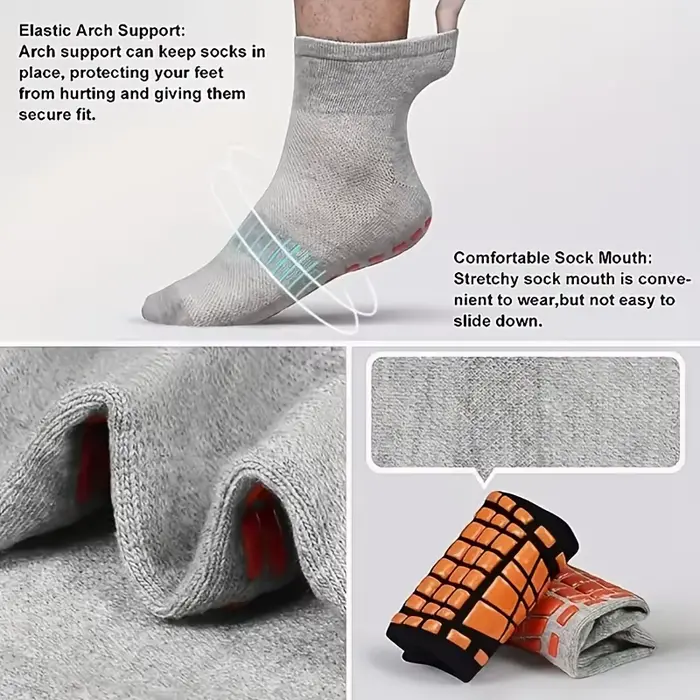 1 paire de chaussettes antidérapantes pour hommes