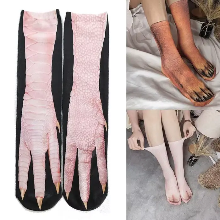 Adulte Unisexe Casual Funny Animal à motifs d'équipage à motifs 3D Patrelles Animal Print Middle Tube Chaussettes Noël Gift