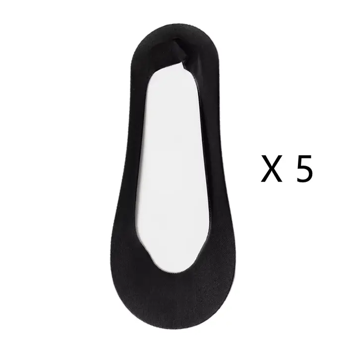 5 paires/lot femme chaussettes nouvel été ultra-mince couleur unie Invisible sans spectacle chausset
