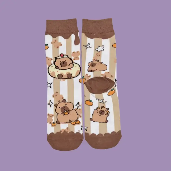 Chaussettes Capybara d'animaux de dessin animé
