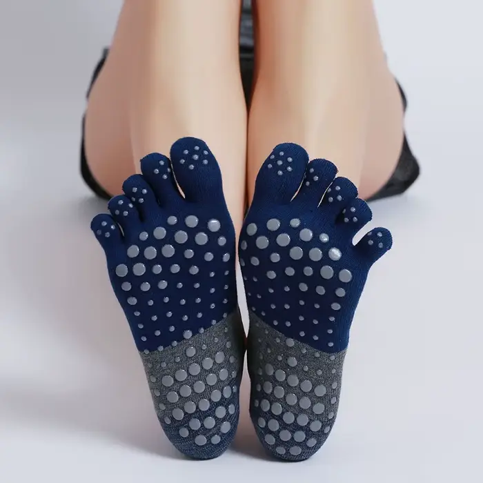 Chaussettes de sport coordonnantes en coton pour femme, respirantes, croisées dans le dos, pour yoga
