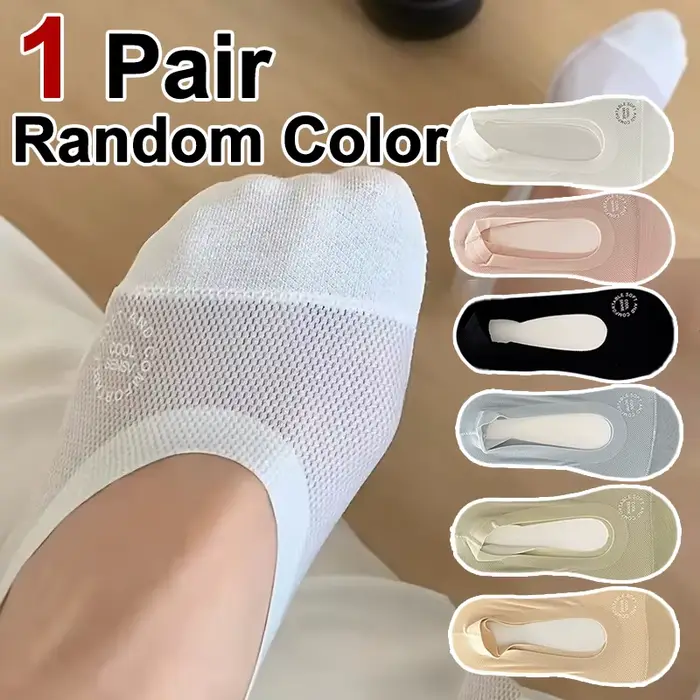 1/4/10 paires de chaussettes invisibles en maille respirante pour femmes, chaussettes décontractées 