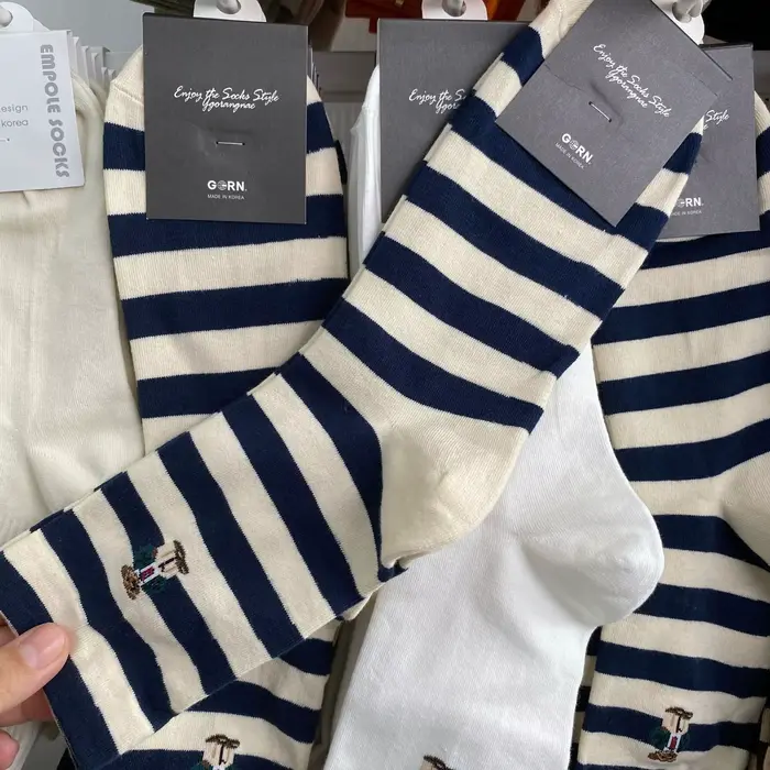 Chaussettes en coton de dessin animé pour hommes, chaussettes de skateboard, Gentleman, ours, Haraju