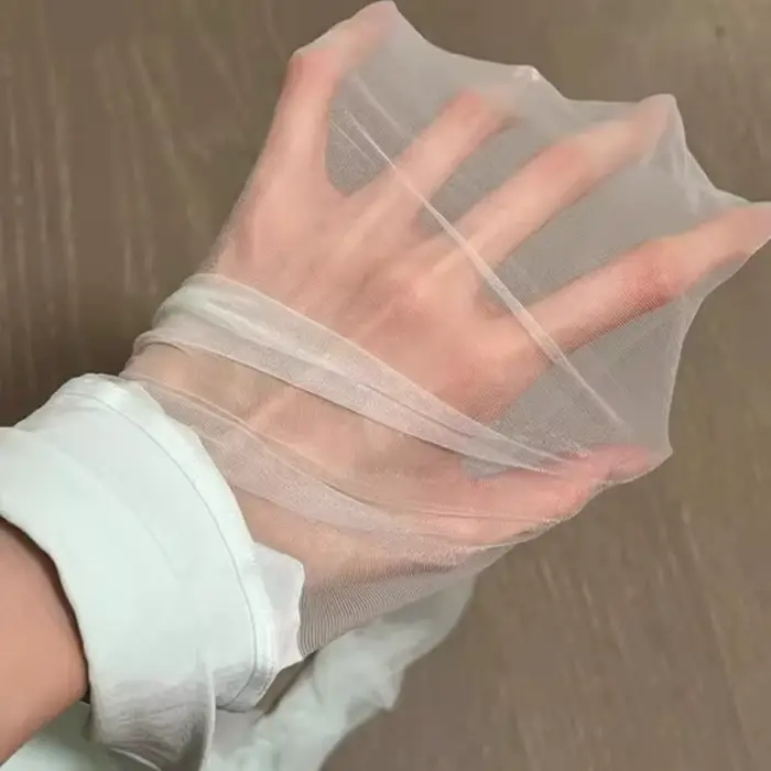 Collants transparents en maille verte pour femmes