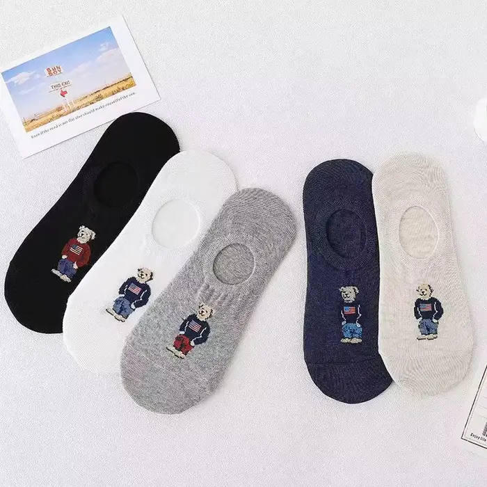 5 paires de chaussettes d'été en pur coton pour hommes