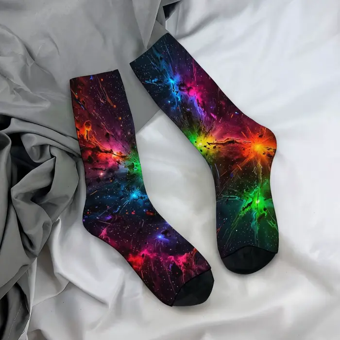 Cosmic Nebula Art Chaussettes pour hommes