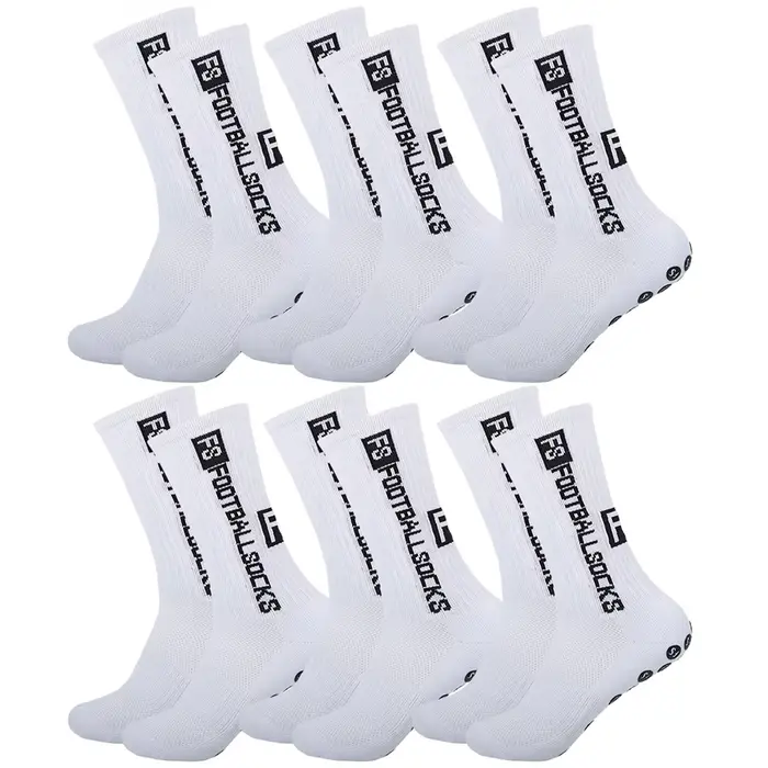 6 paires de chaussettes antidérapantes pour hommes et femmes, Football, basket-ball, Baseball, Rugby