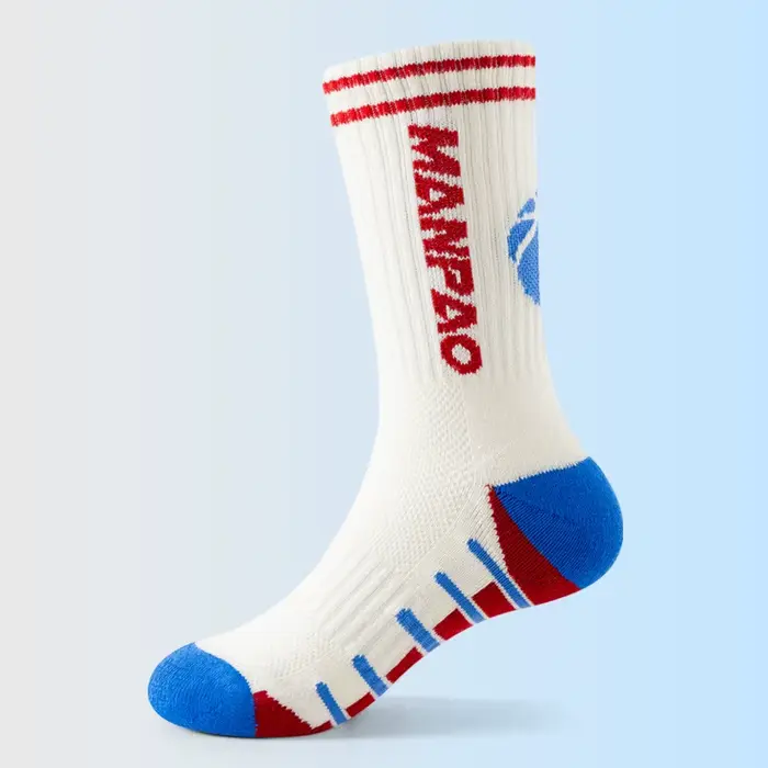 Chaussettes de sport pour enfants, respirantes, en coton éponge, rembourrées, Support de cheville po