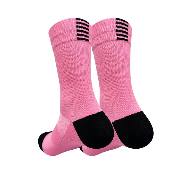 Chaussettes de cyclisme pour hommes et femmes, séchage rapide, cylindre moyen, sport, Fitness dans l