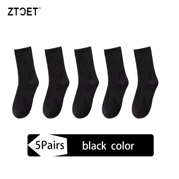 Nouvelles chaussettes pour hommes coton peigné automne hiver noir affaires longues chaussettes respi