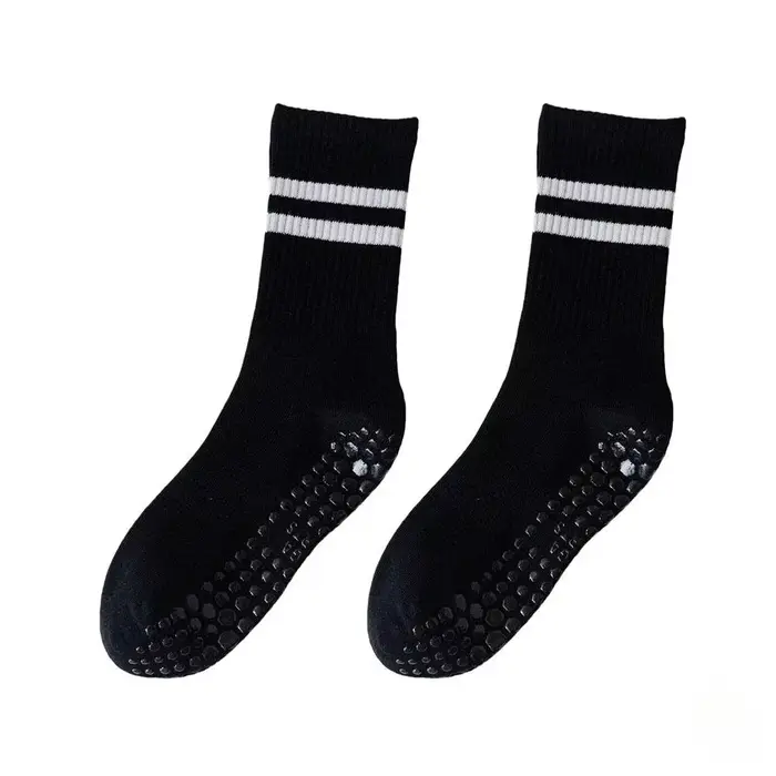 1/2/3/4 paires de chaussettes de sport en coton, mi-tube, professionnelles, antidérapantes, en silic