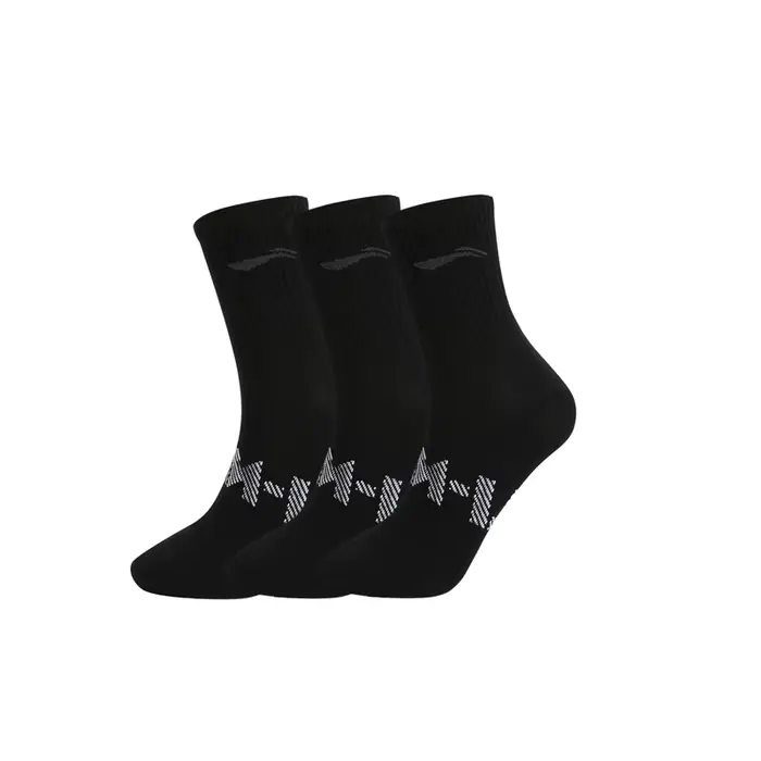 Li-Ning – chaussettes unisexes, 3 paires, Style sport, pour hommes et femmes, 24-28cm, respirantes,