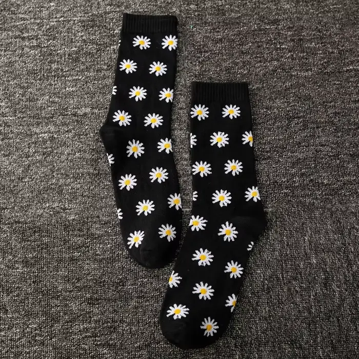 Femmes corée chaussettes drôles chaussettes longues noir Cool chaussettes Harajuku Hip Hop coton Ska
