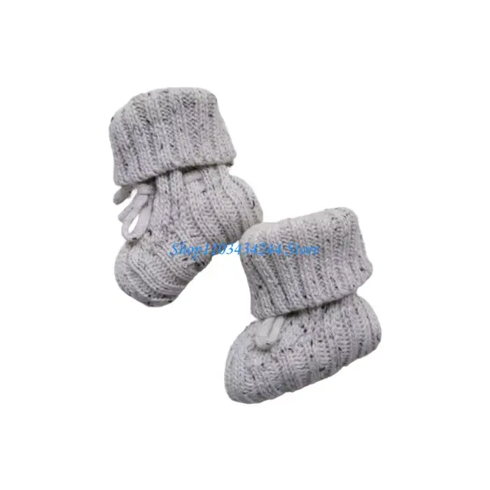 Chaussettes tricotées en coton pour nouveau-né, chaussons doux pour bébé 0 à 6 mois