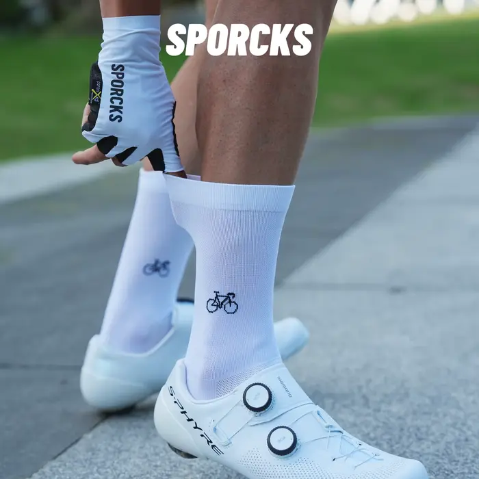 Sporcks Chaussettes de cyclisme à motif de vélo