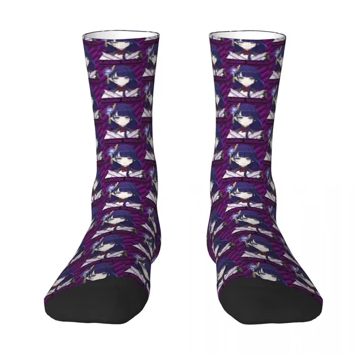 Chaussettes SENSHIN IMPACT RAIDEN SHOGUN POTRAIT pour hommes et femmes, bas de loisirs, nouveauté, p